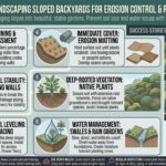 How to landscape a sloped backyard garden to prevent soil erosion and water runoff issues.