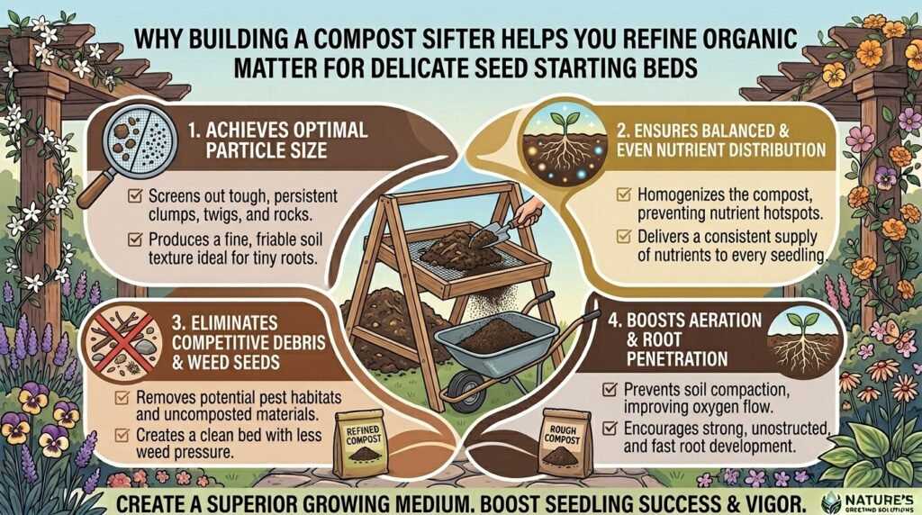 Why building a compost sifter helps you refine organic matter for delicate seed starting beds.