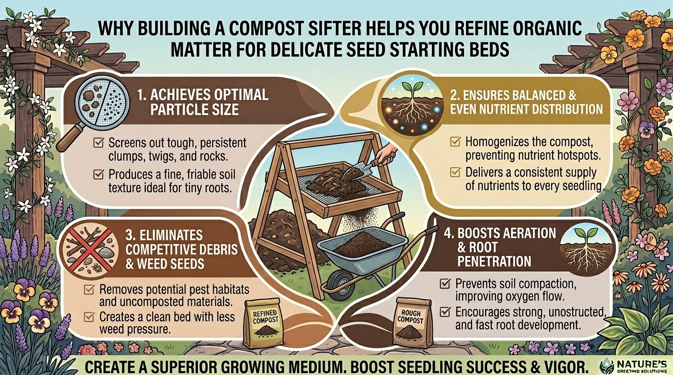Why building a compost sifter helps you refine organic matter for delicate seed starting beds.