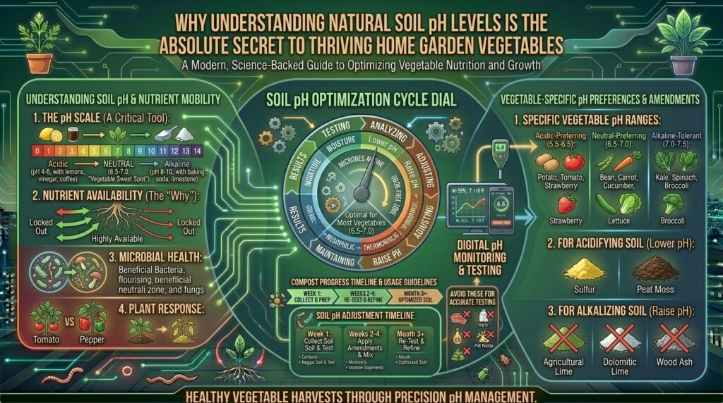 Why understanding natural soil pH levels is the absolute secret to thriving home garden vegetables.
