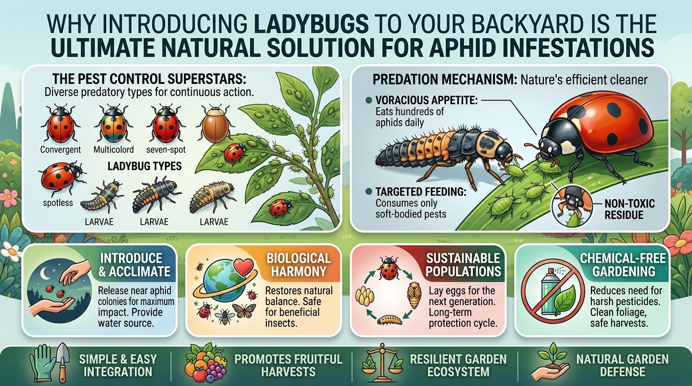 Why introducing ladybugs to your backyard is the ultimate natural solution for aphid infestations.